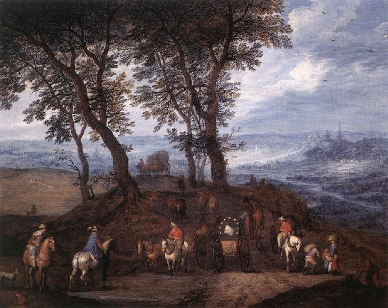 BRUEGHEL, Jan the Elder Travellers on the Way Sweden oil painting art